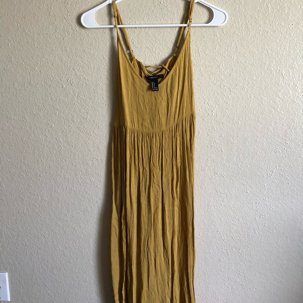 Forever 21 Mustard Midi Dress